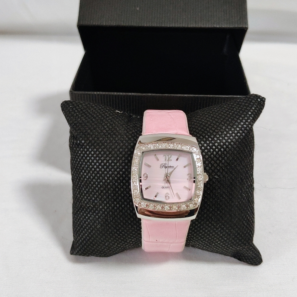 Vtg Ladies Royalton Watch RY2102, OS, Pink Dial, 6-1/2” Pink Band
